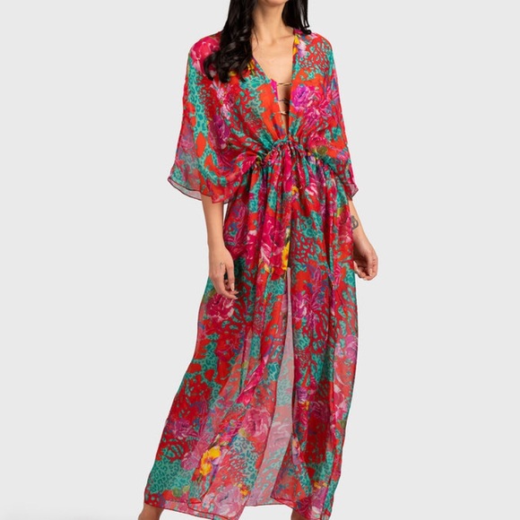 Guess beach erynlong kimono coverup small NWT - Picture 1 of 10